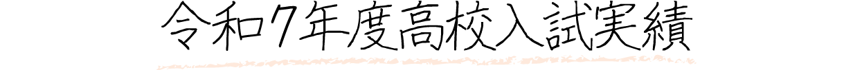 令和6年度高校入試実績